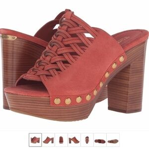 Michael Kors Westly Suede Mules - Cinnamon - Size 9.5